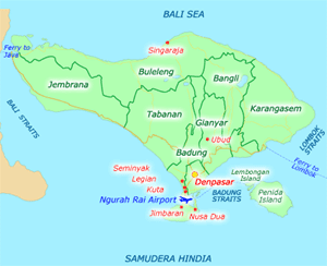 Bali Ngurah Rai Airport International Map PCWH