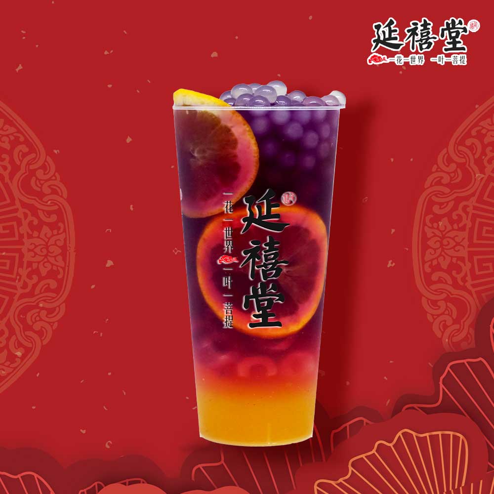 E9 Mango Roselle Orange Blue Flower w Lychee Pop